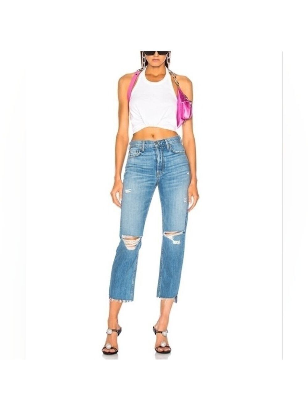 28 - GRLFRND | Helena High-Rise Straight Crop Jean in Last Song